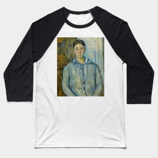 Madame Cezanne in Blue by Paul Cezanne Baseball T-Shirt